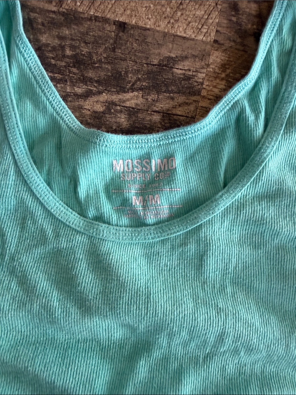 Mossimo Supply Co. Teal and Olive Ribbed Tank Tops Duo - Picture 2 of 3